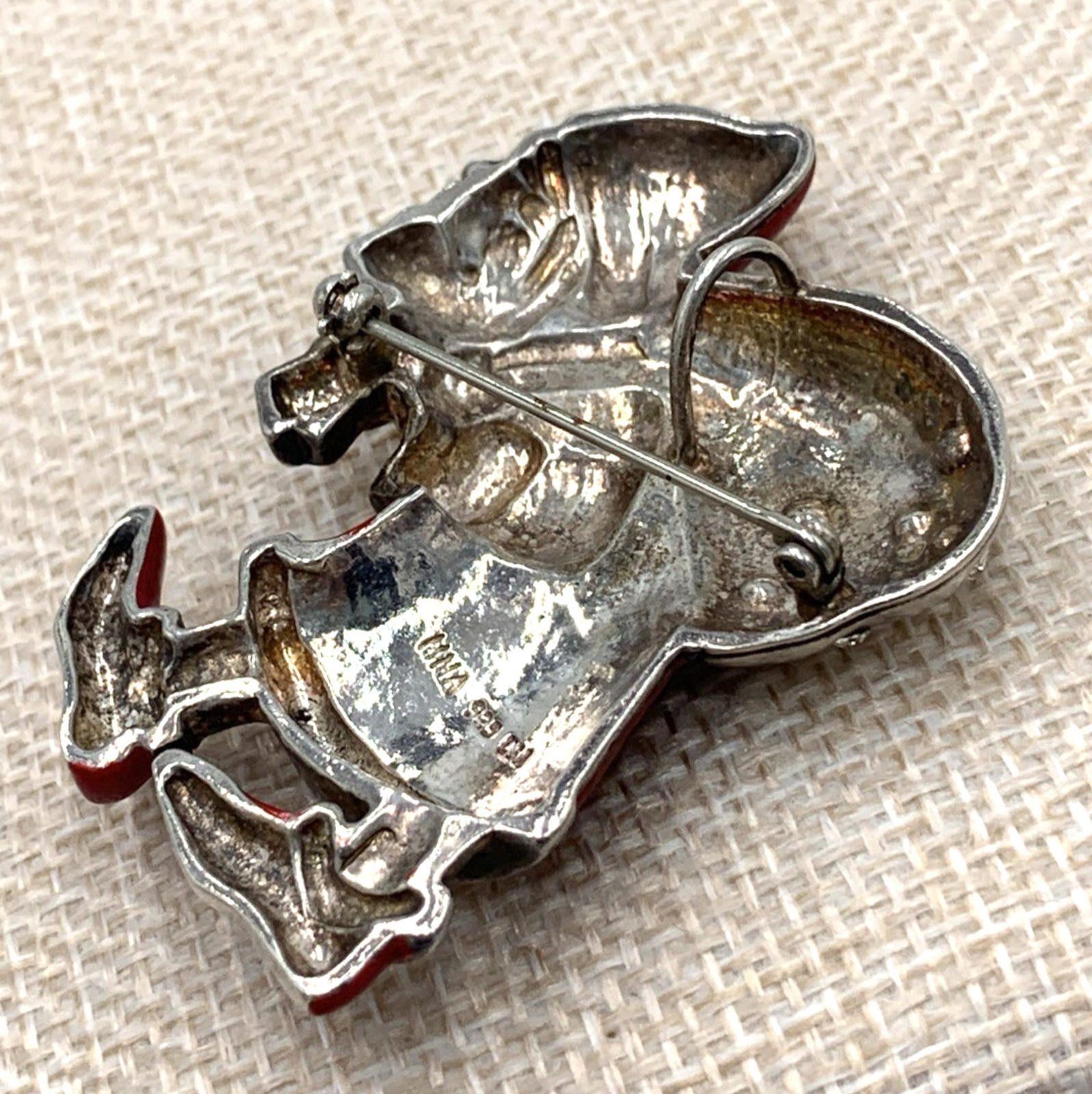 Other Vintage MMA Sterling Silver Santa Claus Brooch Pendant Size ONE SIZE - 7 Thumbnail