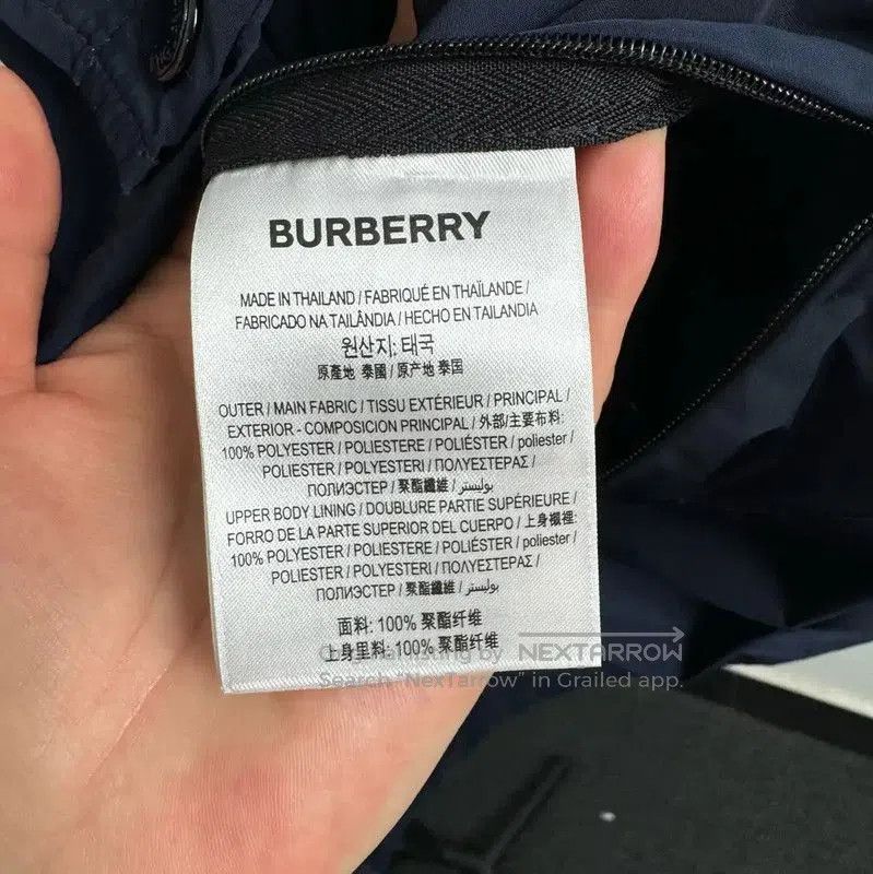 Burberry Burberry Men's Navy Polyester Outer Jacket. Size US L / EU 52-54 / 3 - 5 Thumbnail