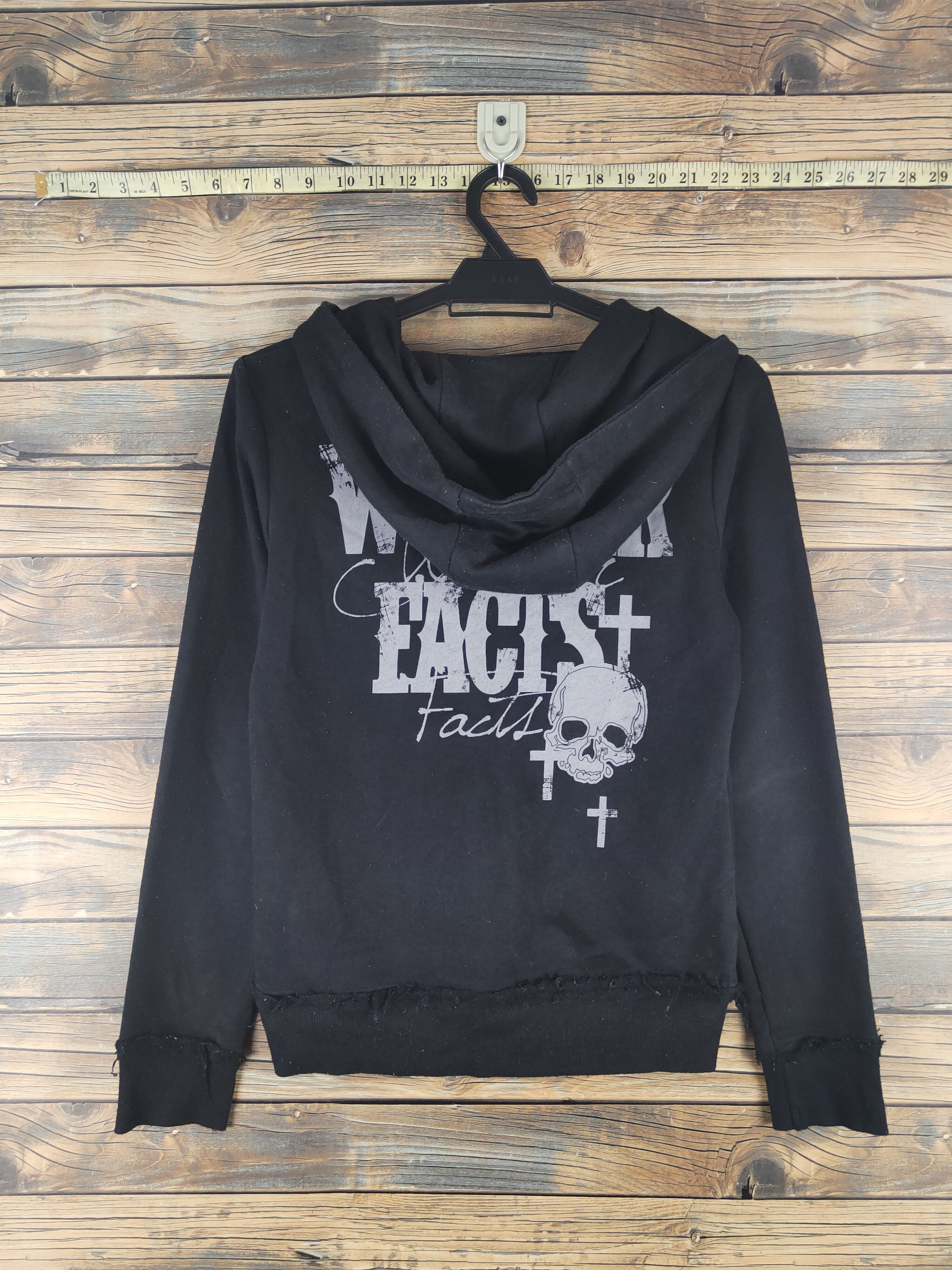 Japanese Brand DL Wonder Facts skull Black Hoodie Sweaters #2517 Size US S / EU 44-46 / 1 - 9 Thumbnail