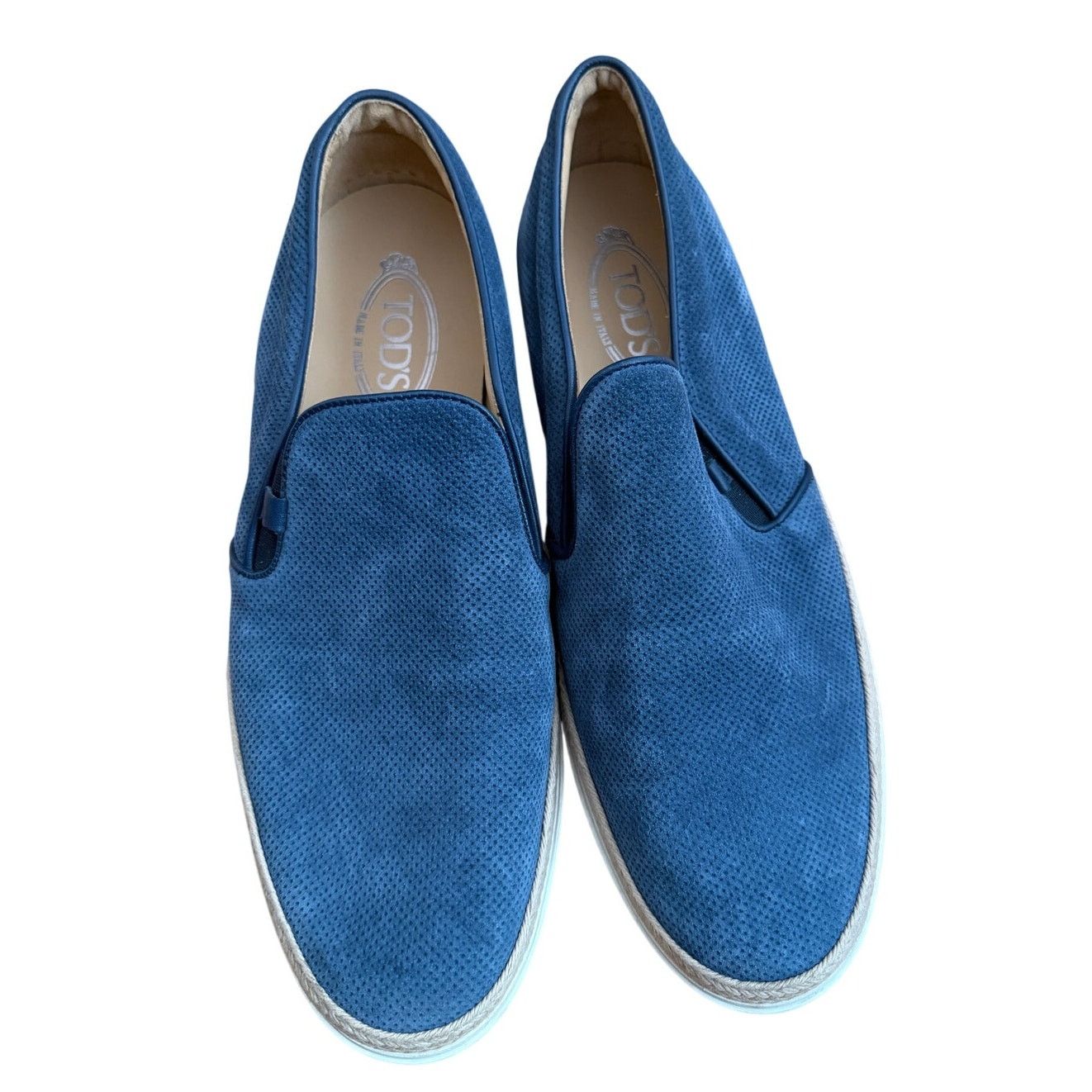 Tod's Tod's Blue Suede Slip-On Espadrille Loafer Size US 10 / EU 43 - 1 Thumbnail