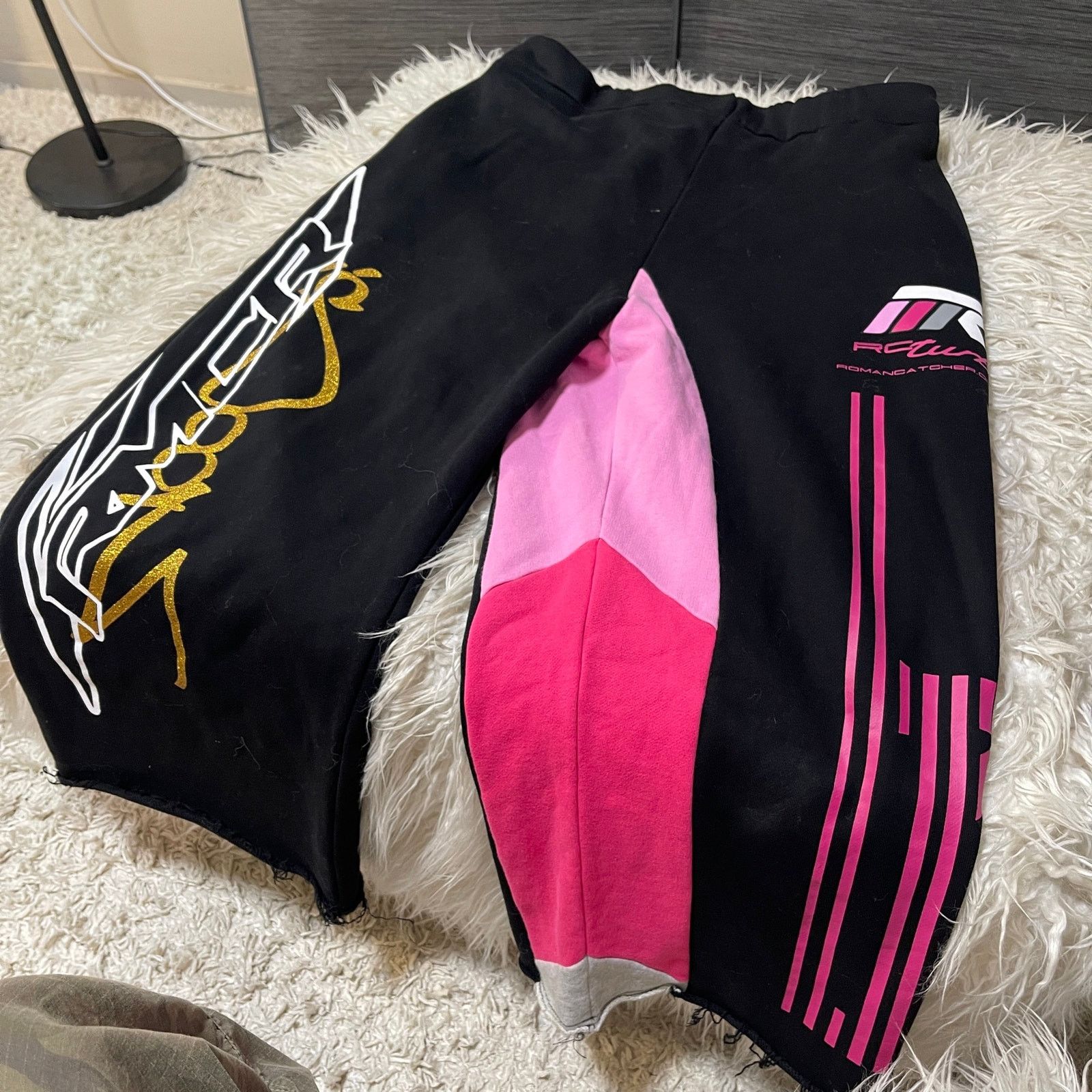 Japanese Brand Baggy Wide-Leg Pink Gray Black Sweatpants Sweats size 36 Size US 36 / EU 52 - 5 Thumbnail