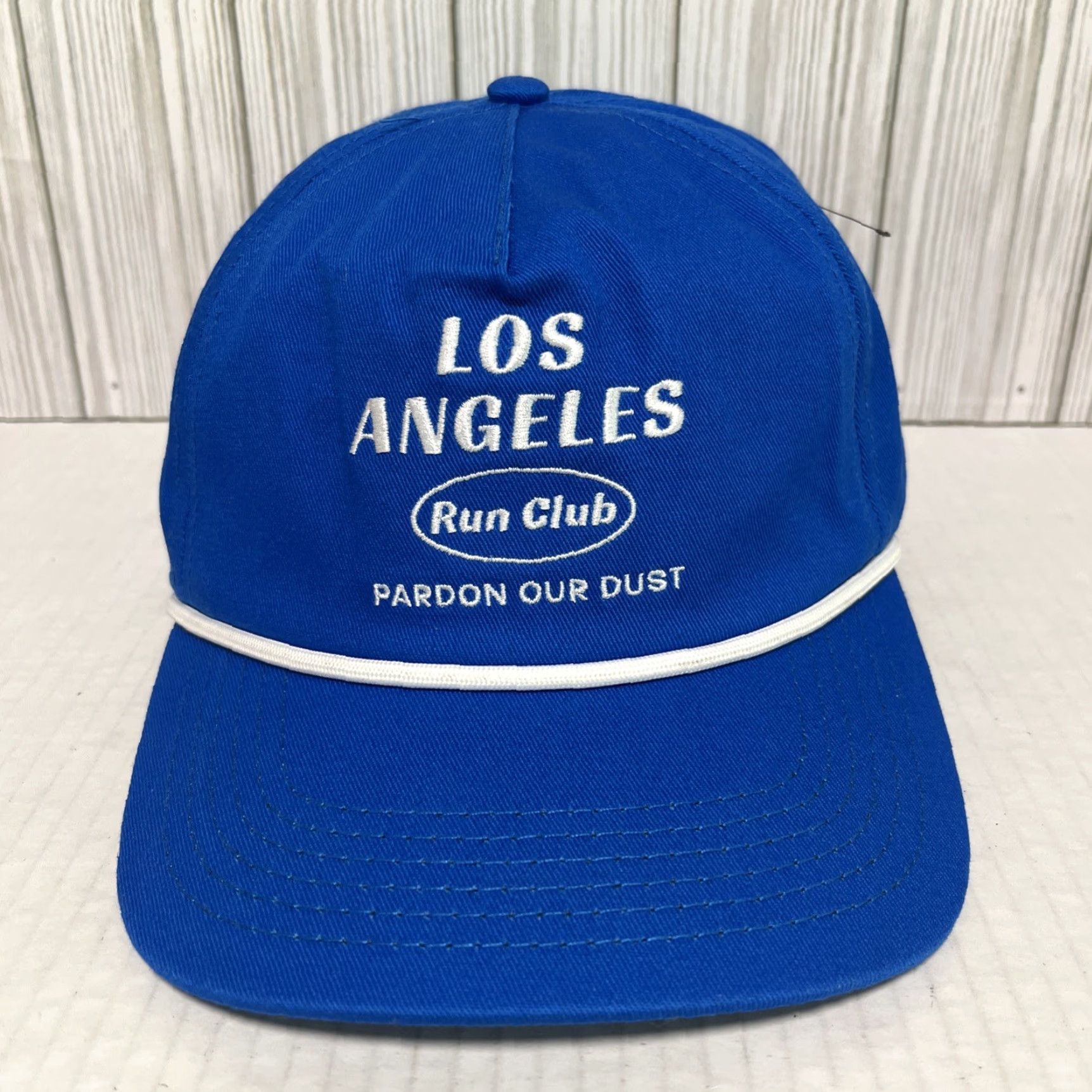 Vintage Sauce Hat Cap Snapback Blue Los Angeles Run Club Rope Trucker Adjustable Breathable Men Cap Running Golf Size ONE SIZE - 2 Thumbnail