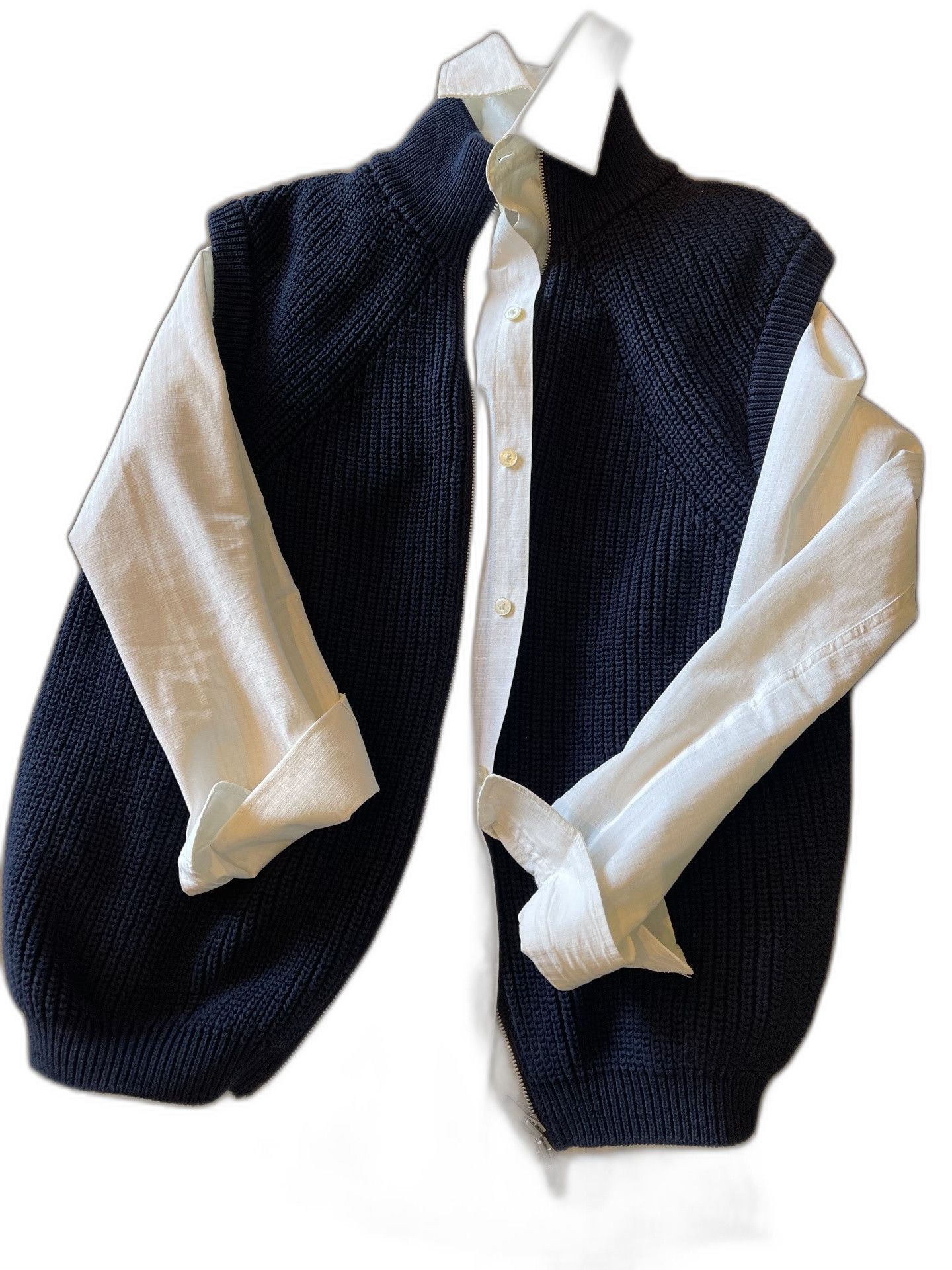 Batoner BATONER Double-Zip Chunky Wool Vest Size US M / EU 48-50 / 2 - 1 Thumbnail