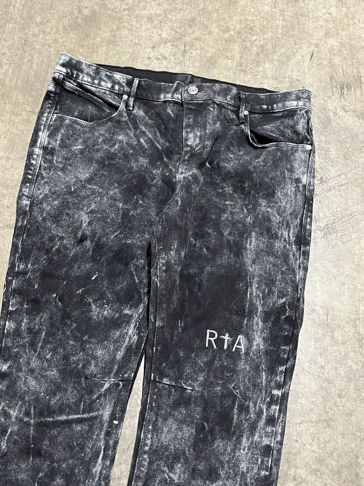 Rta RTA black Japanese denim streetwear hype Size US 37 - 6 Thumbnail