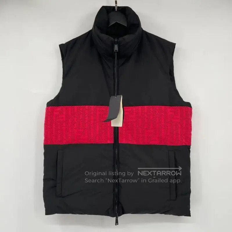 Fendi Fendi Colorblock Mens Short Down Vest . Size US S / EU 44-46 / 1 - 1 Thumbnail