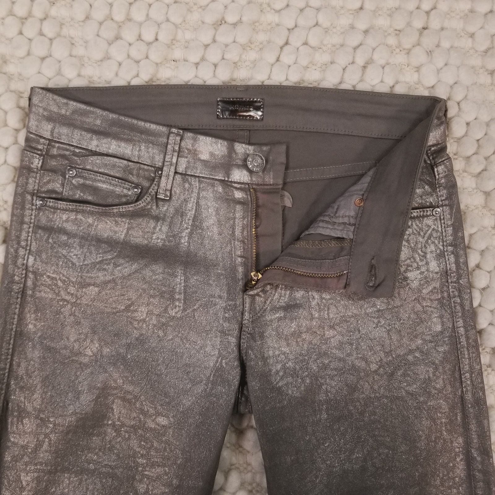 MOTHER Mother The Looker Jeans Disturbing the Peace Gunmetal Sz 26 Size 26" / US 2 / IT 38 - 4 Thumbnail