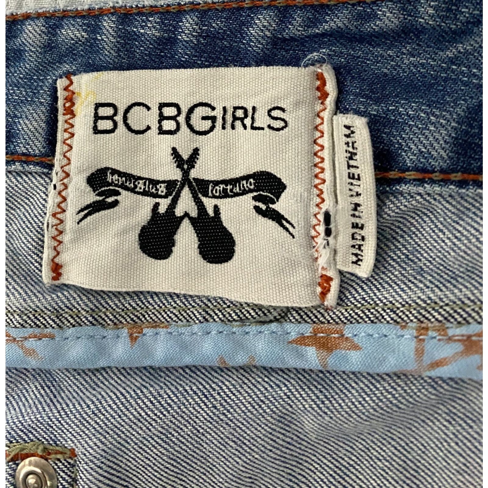 Denime BCBGirls Jeans Denim Straight Womens Size 27 Blue Low Rise Whiskers 5-Pocket Design Size 27" / US 4 / IT 40 - 5 Thumbnail