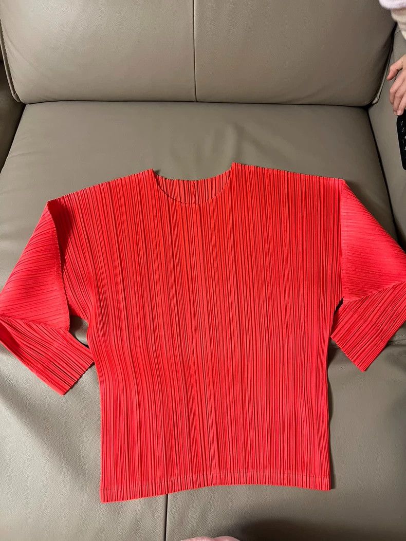Issey Miyake issey miyake Orange long-sleeved top Size M / US 6-8 / IT 42-44 - 2 Thumbnail