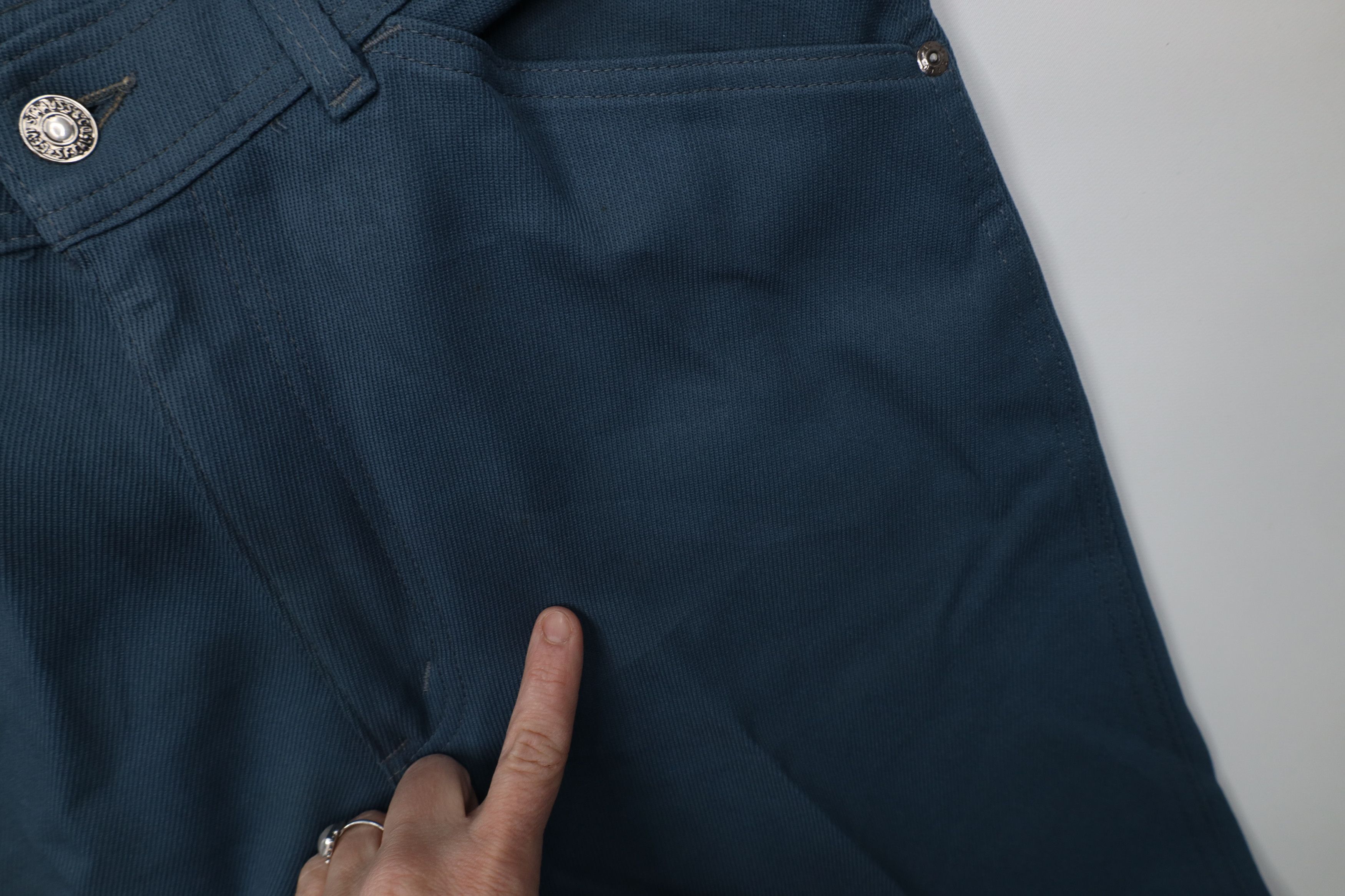 Levi's Vintage 70s Levis Knit Wide Leg Bell Bottoms Pants Blue USA Size US 32 / EU 48 - 9 Thumbnail