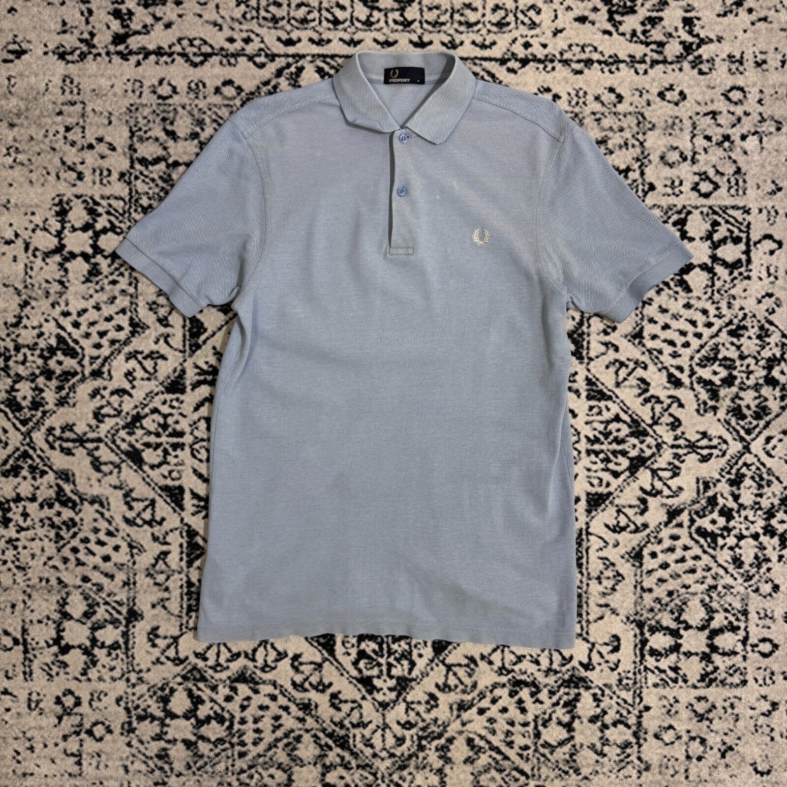 Fred Perry × Vintage Fred Perry Baby Blue Cotton Polo Shirt Size M Vintage 90s Size US M / EU 48-50 / 2 - 1 Thumbnail