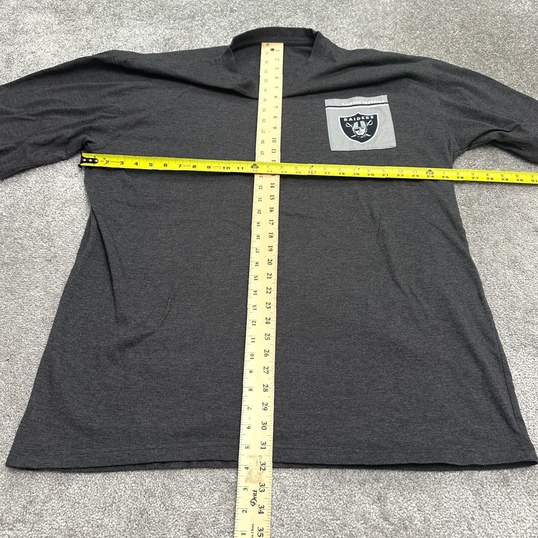 NFL Majestic Raiders Football Tee T-Shirt Mens 2XT Black Crew Neck Cotton Pocket NFL Shirt Men 2XT Black Size US XXL / EU 58 / 5 - 6 Thumbnail