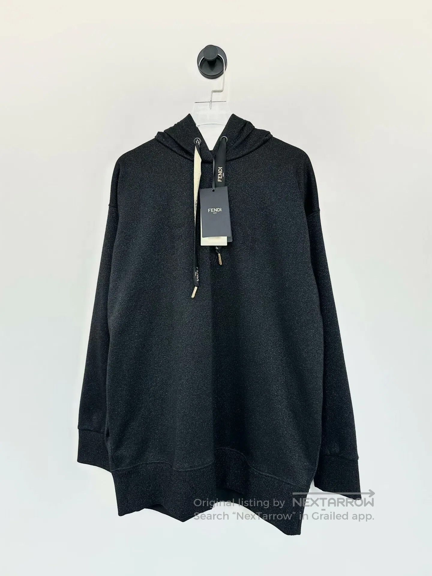 Fendi FENDI Black Black Gold Ribbon Pattern Embroidered Letter L Size US S / EU 44-46 / 1 - 1 Thumbnail