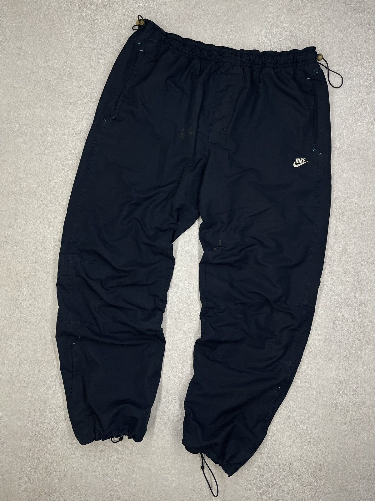 Vintage Nike Nylon Sweatpants Navy Drill Y2K ACG TECH