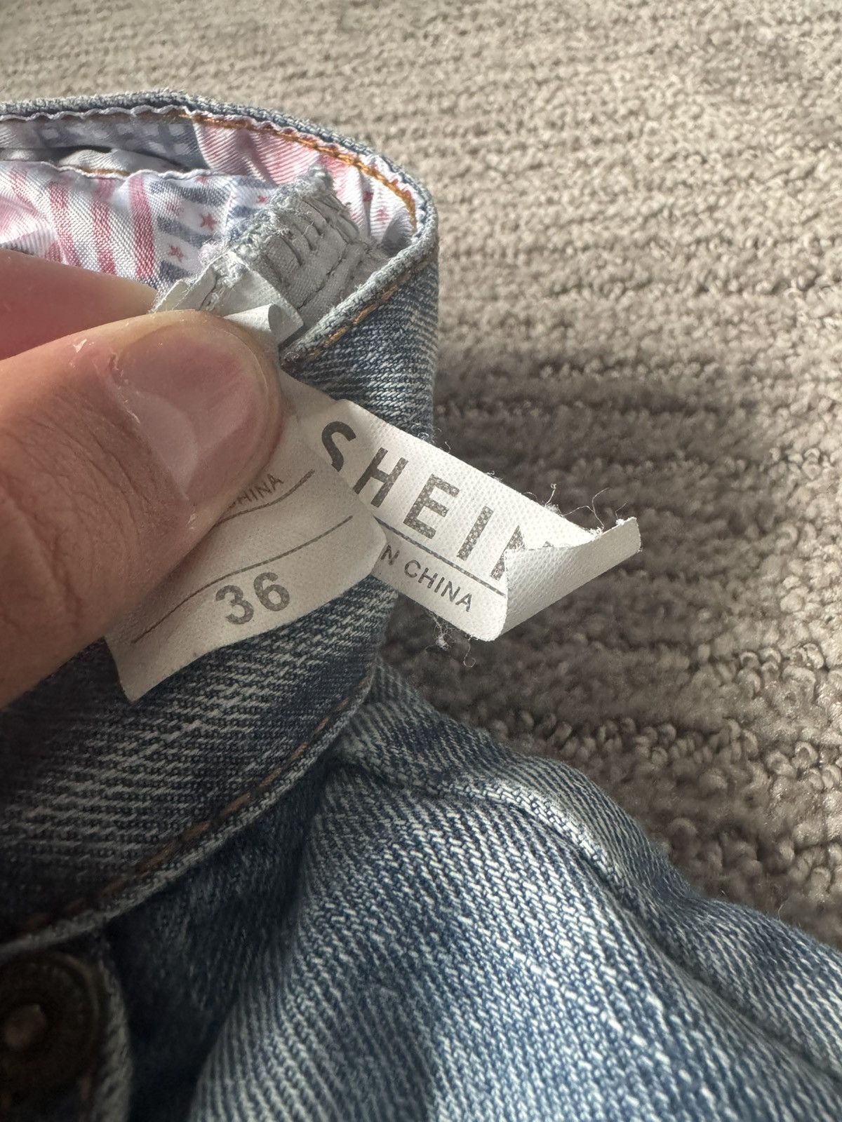 Shein TALL GUYS!! Distressed Regular Fit Tapered Leg Jeans Size US 36 / EU 52 - 5 Thumbnail