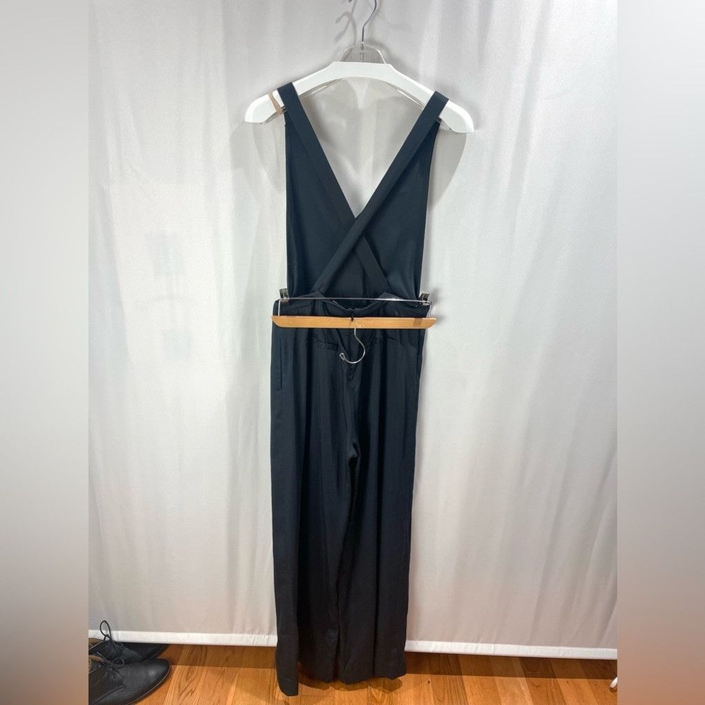 REVOLVE Bobi Black Revolve Black Cross Back Wide Leg Jumpsuit Size S Size 28" / US 6 / IT 42 - 5 Thumbnail