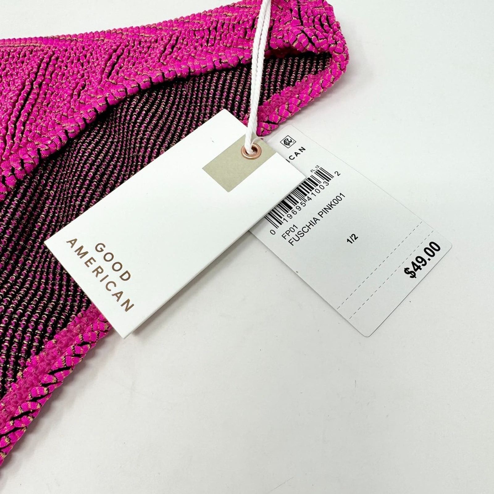 Good American Good American Always Fits Sculpt Bikini Bottoms Pink 1/2 S/M Size ONE SIZE - 3 Thumbnail