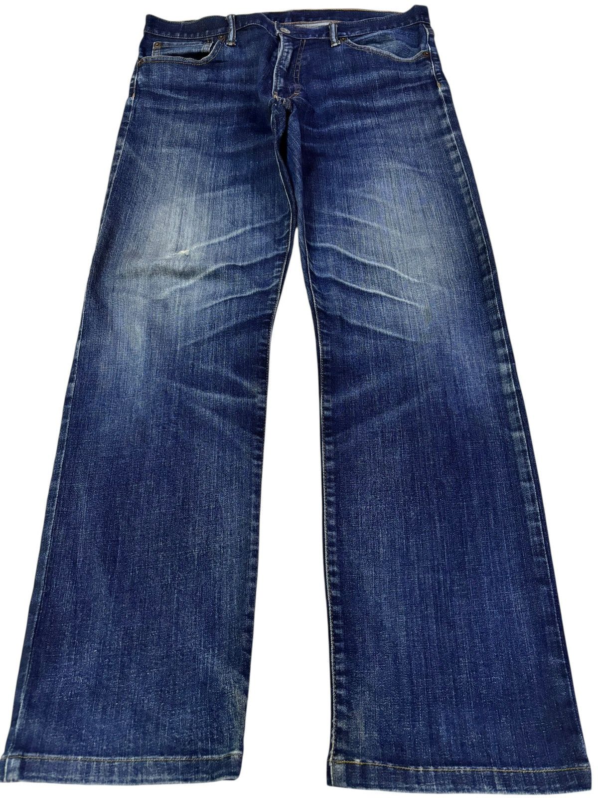 Designer Vtg Crocodile Distressed Faded Jeans Size US 34 / EU 50 - 1 Thumbnail