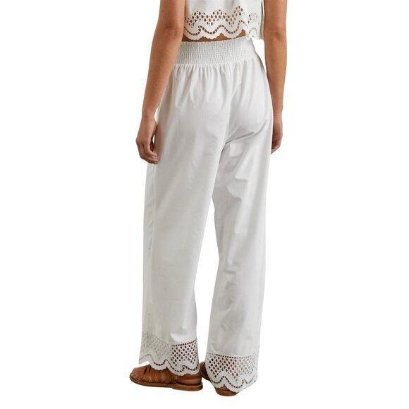 Rails RAILS White Wide Leg Lightweight Lace Trim Henrik Pant Size 27" / US 4 / IT 40 - 3 Thumbnail