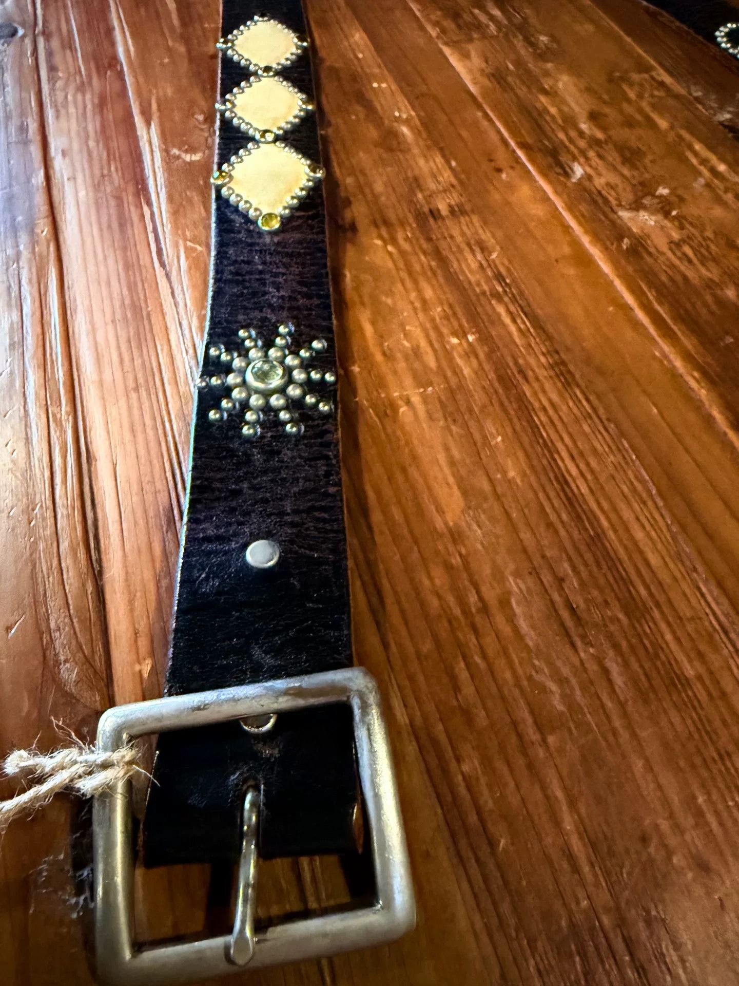 Other HTC Brown Leather Belt with Rivets Size ONE SIZE - 1 Thumbnail