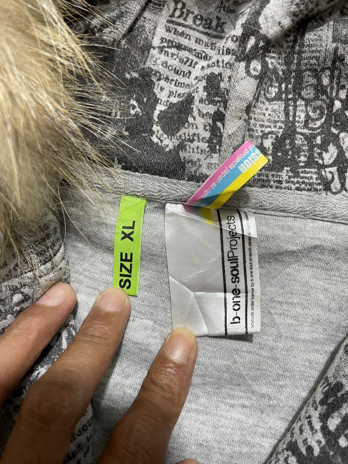 If Six Was Nine B.O.S poem Fur hoodie lgb styled Size US XL / EU 56 / 4 - 5 Thumbnail