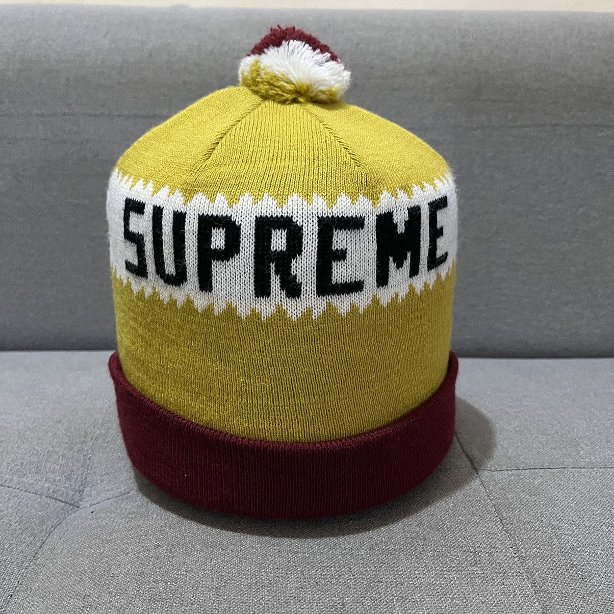 Supreme Supreme Logo Yellow/Red Beanie Size ONE SIZE - 5 Thumbnail