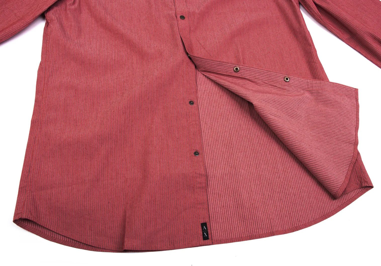 Armani Cotton Nylon Stretch Stripe Shirt in Red Size L Size US XXS / EU 40 - 8 Thumbnail