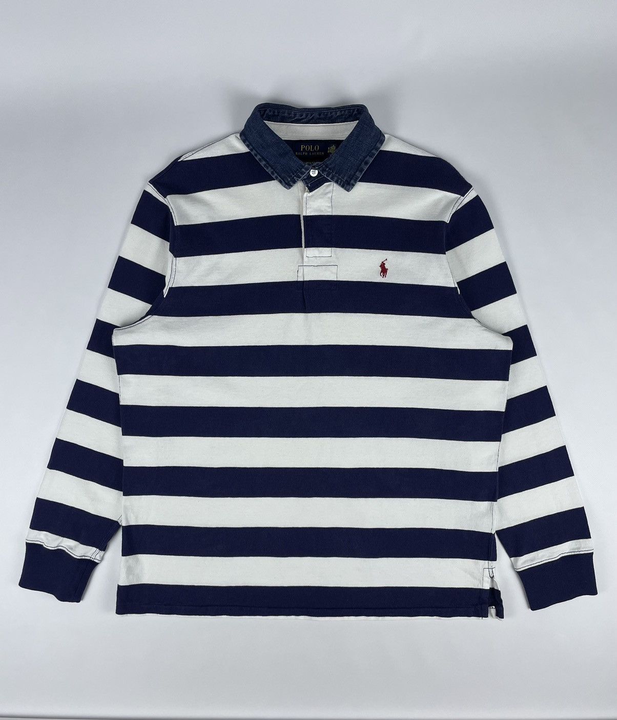Polo Ralph Lauren Vintage Rugby Striped Long Sleeve