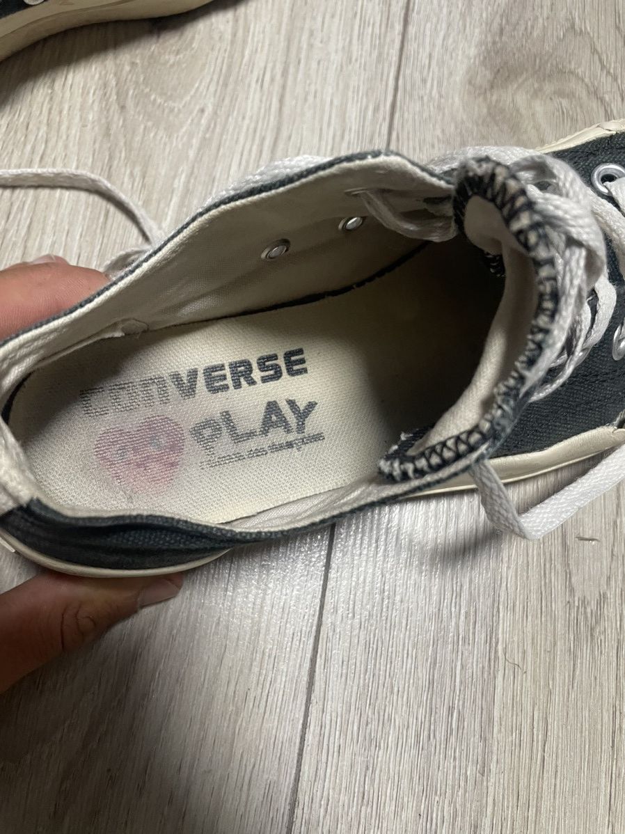Comme des Garcons Comme des Garçons x Converse Play Black Low Sneakers US 6 Size US 6 / EU 39 - 10 Thumbnail