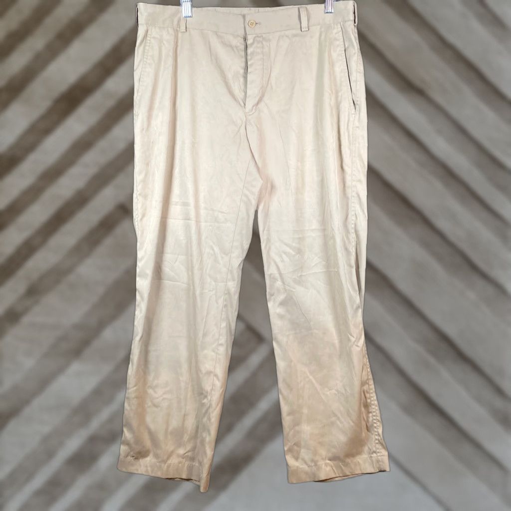 Nike Nike Golf Mens Pants Dri-Fit 34x32 (35x28) Tan Chinos Athletic Straight Leg Size US 34 / EU 50 - 1 Thumbnail