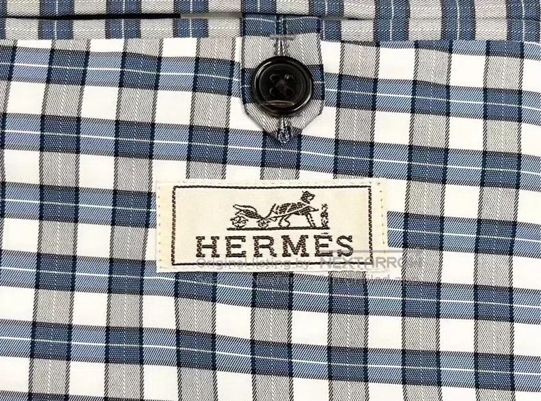 Hermes Hermes Blue-Gray Plaid Full-Print Three-Pocket Jacket Blaz Size 48L - 4 Thumbnail