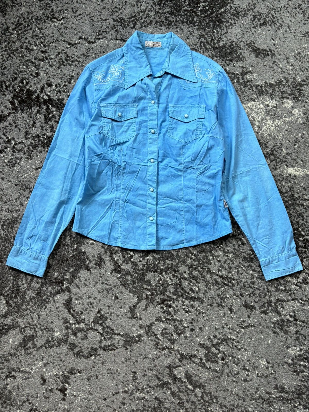 Vintage Vintage 90s Zuqora embroidered flowers cowboy blouse Size XS / US 0-2 / IT 36-38 - 1 Thumbnail