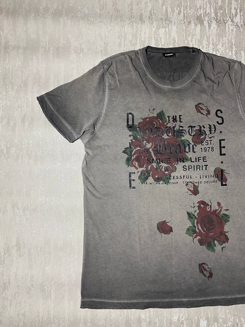 Diesel × Vintage Y2K Diesel Dirt Print Tshirt tee shirt top distressed effect Size US XL / EU 56 / 4 - 2 Thumbnail