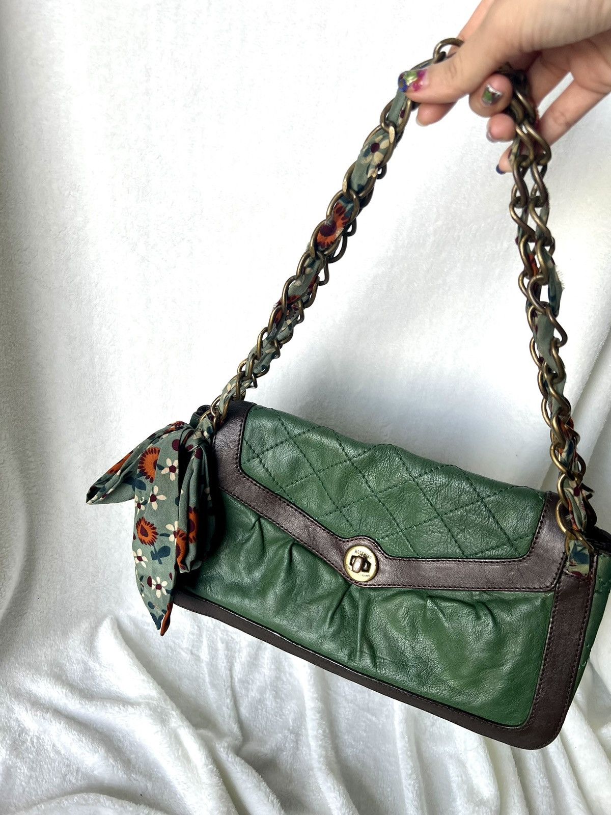 Moschino Moschino “Chain Scarf Green” Shoulder Bag Size ONE SIZE - 1 Thumbnail