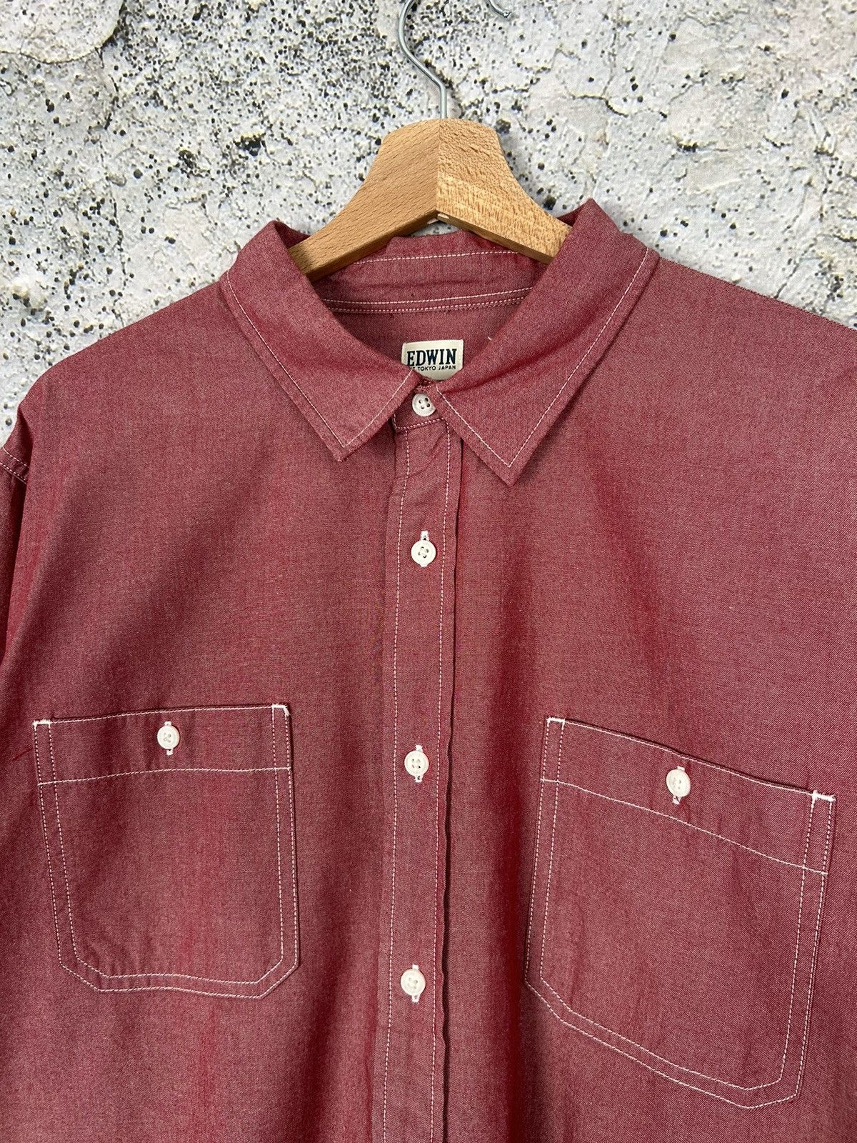 Edwin Vintage Edwin Japanese Brand Shirt Streetwear Hype Size US XL / EU 56 / 4 - 3 Thumbnail