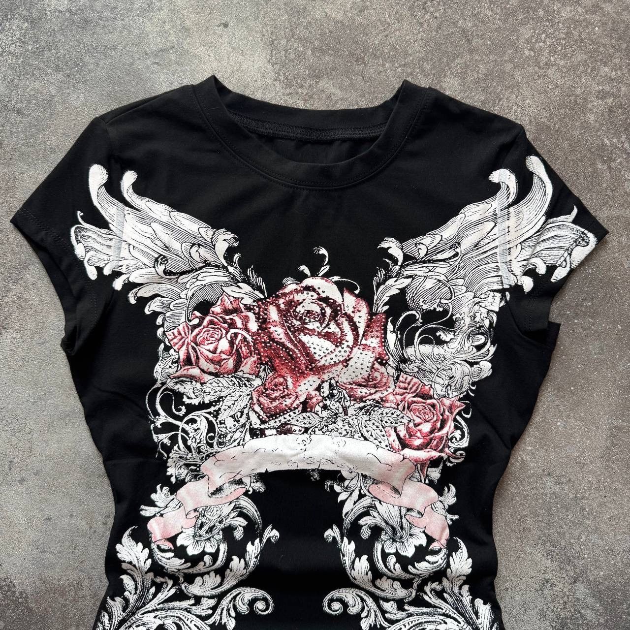 If Six Was Nine Y2K Era Vintage Gothic Glam Rock Punk T-Shirt Size S / US 4 / IT 40 - 3 Thumbnail