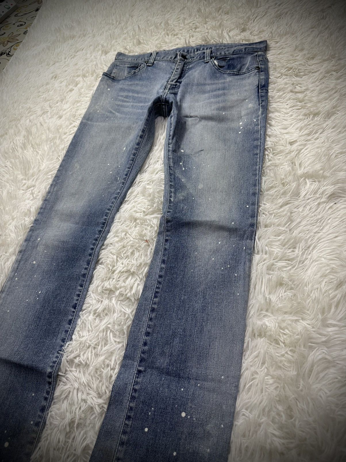 Tornado Mart 💥rare💥 TORNADO MART paint splatter flare punk denim jeans Size US 32 / EU 48 - 3 Thumbnail