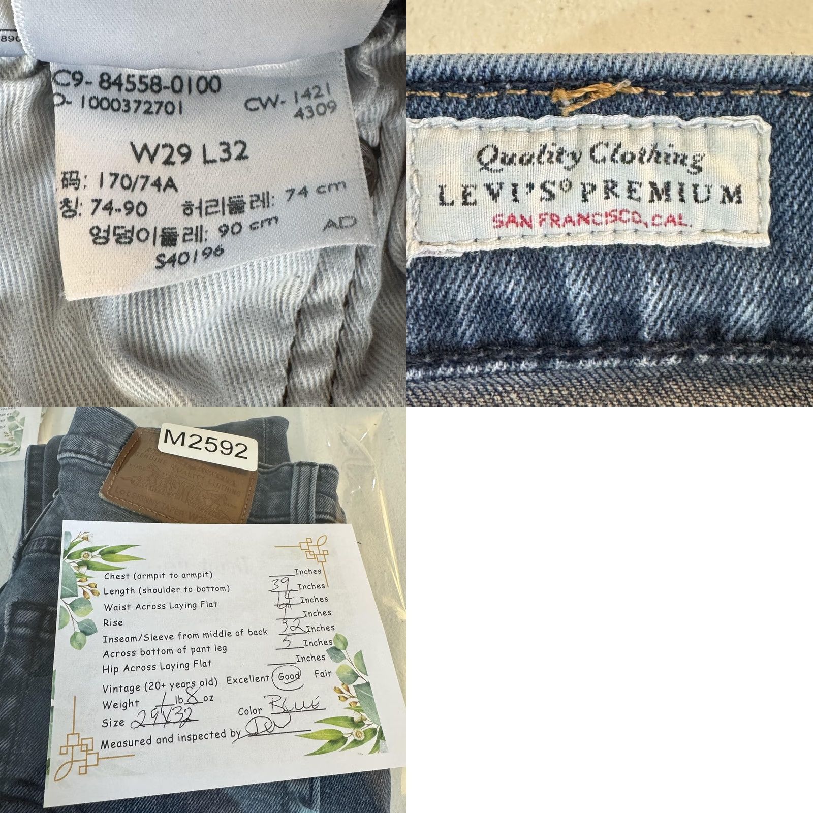 Levi's Levi's 502 Jeans Slim 29x32 Blue Denim Tapered Stretch Casual Men’s Regular Size Size US 29 - 8 Thumbnail