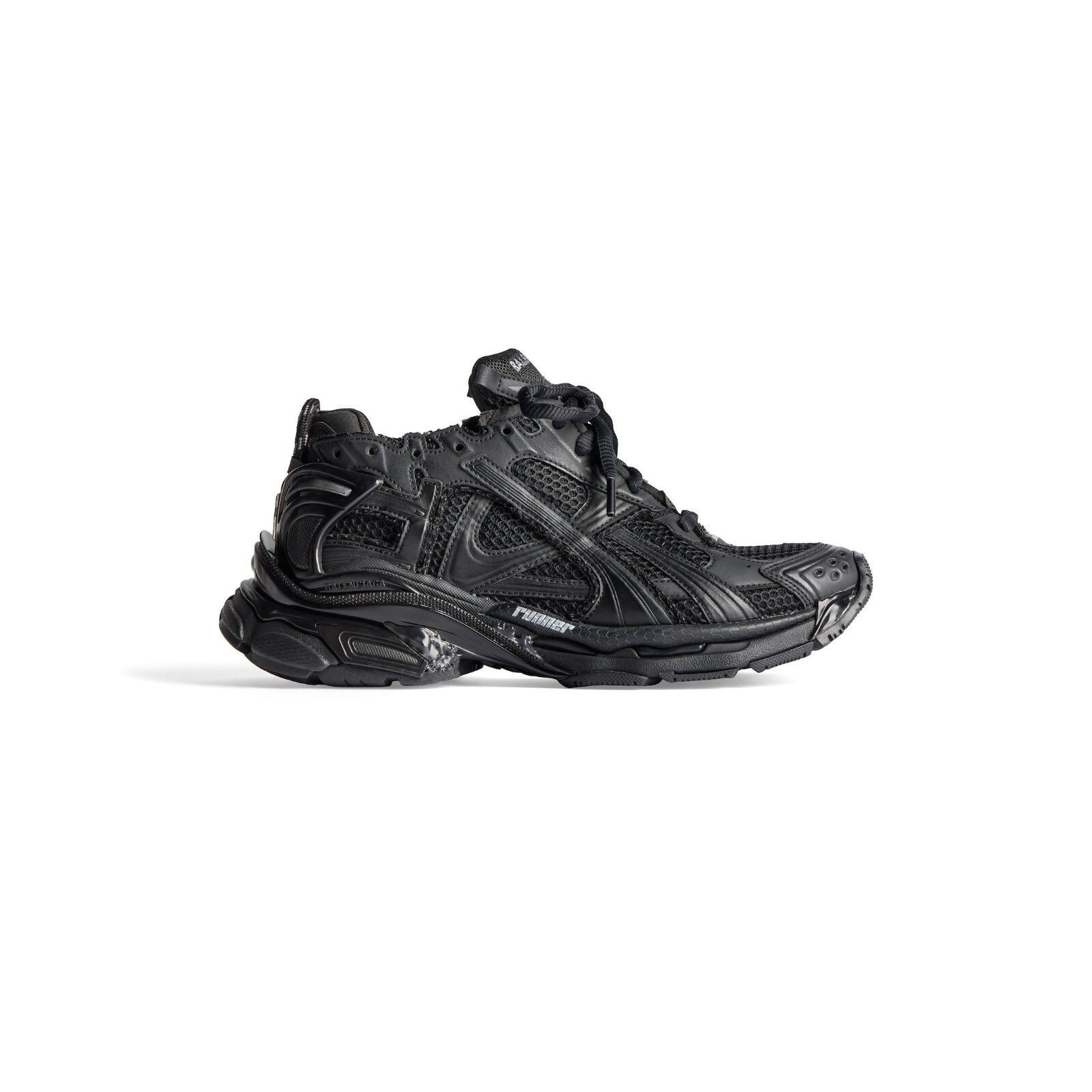 BALENCIAGA Runner $1190 Men's Matte Black Sneakers New (Men'