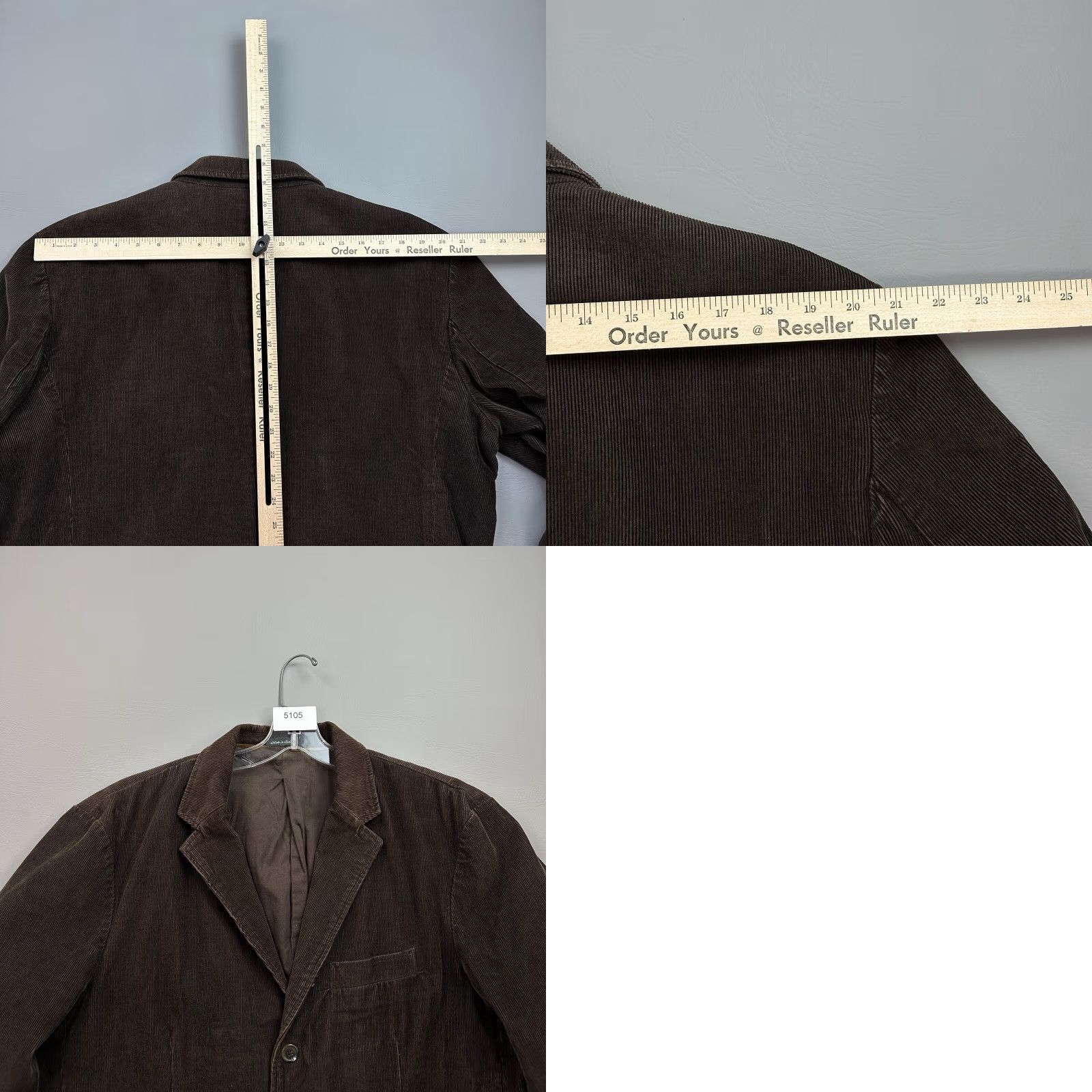 J.Crew VINTAGE J.CREW Jacket Men’s XL Brown Corduroy 3 Button Blazer Coat - Single-Breasted, Notch Lapel, Four-Button Sleeve, Dry Clean Only, Cotton Lining Size 46R - 11 Thumbnail