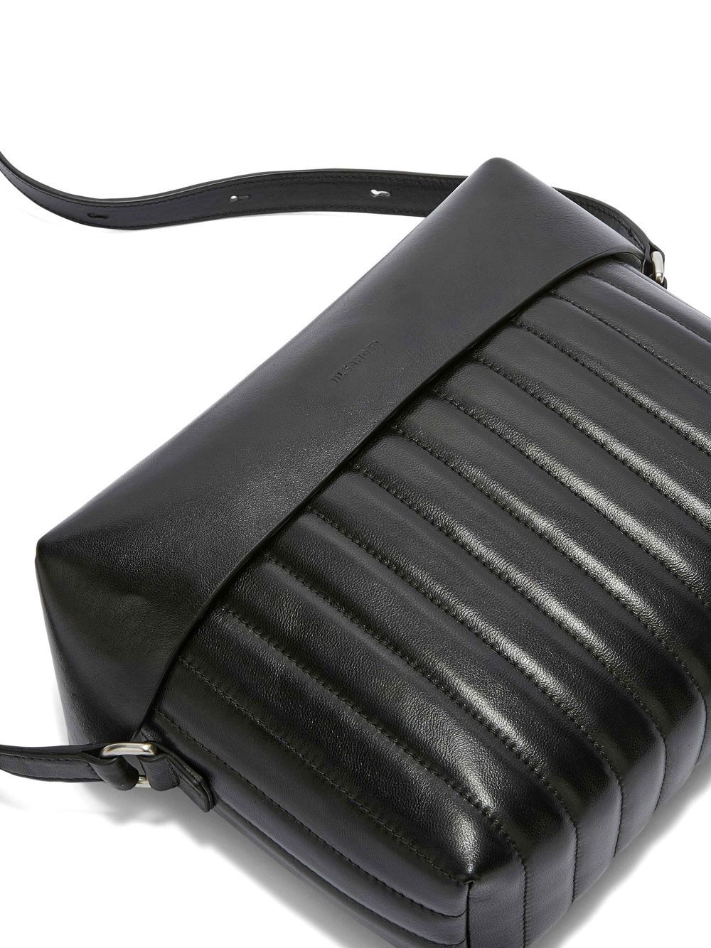 Jil Sander o1loc1c1124 Size: OS/Panelled Leather Shoulder Bag in Black Size ONE SIZE - 3 Thumbnail