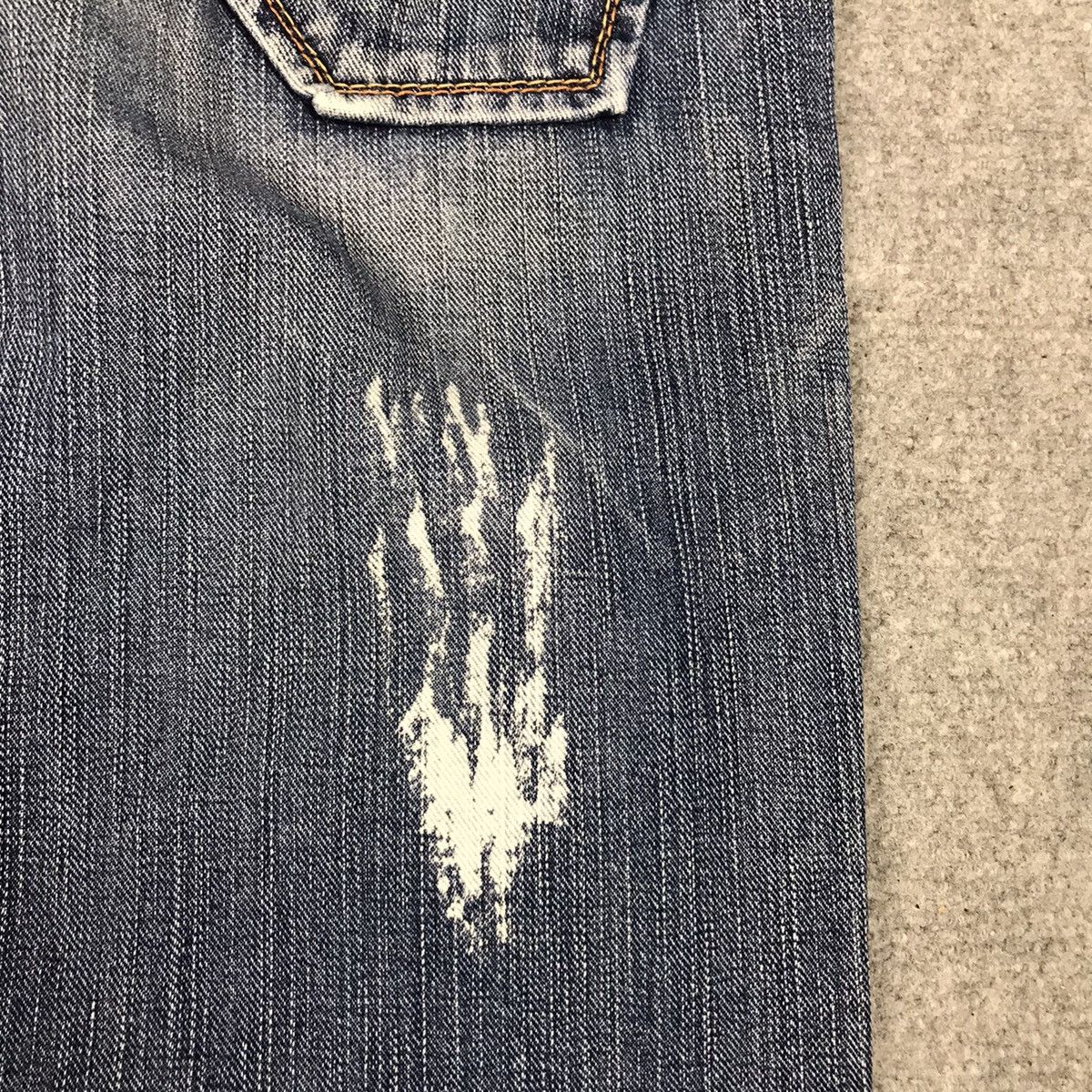 Beauty Beast × Japanese Brand FLARE LIBERTO XXX DENIM DESIGN ACID DISTRESSED BOOTCUT JEANS Size US 30 / EU 46 - 12 Thumbnail