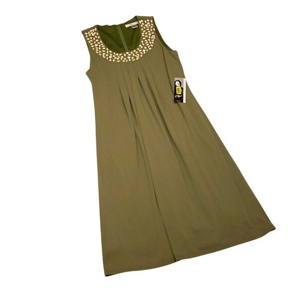 Other Peter Nygard Shift Dress Midi Sleeveless Spice Green 4 Size S / US 4 / IT 40 - 1 Thumbnail