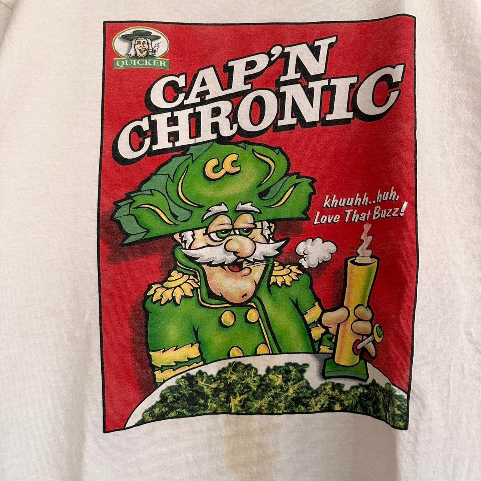 Rap Tees × Vintage Vintage Captain Chronicle Weed Shirt Size US XL / EU 56 / 4 - 2 Thumbnail