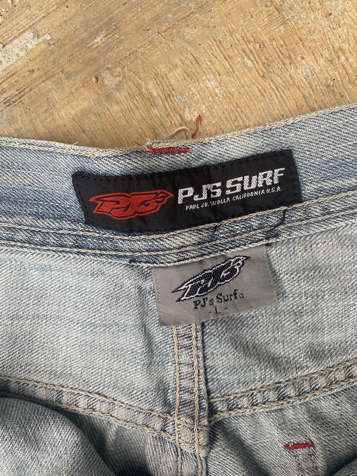 Vintage Distressed Pj’s Surf Baggy Cargo Denim Size US 31 - 13 Thumbnail