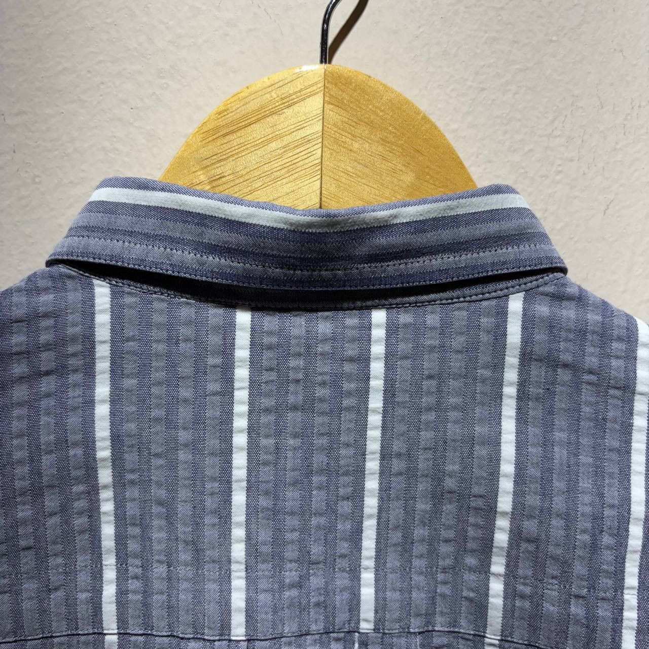 Versace Vintage Gianni Versace Striped Blue Button Down Shirt Size US XL / EU 56 / 4 - 9 Thumbnail