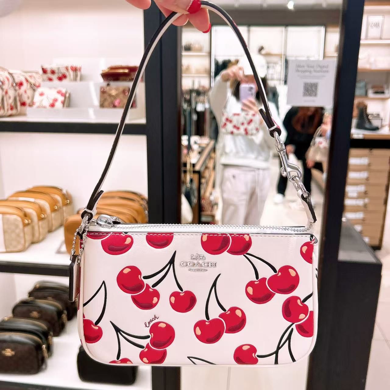 Coach 🍒 Nolita 19 With Cherry Print CZ012 Size ONE SIZE - 3 Thumbnail