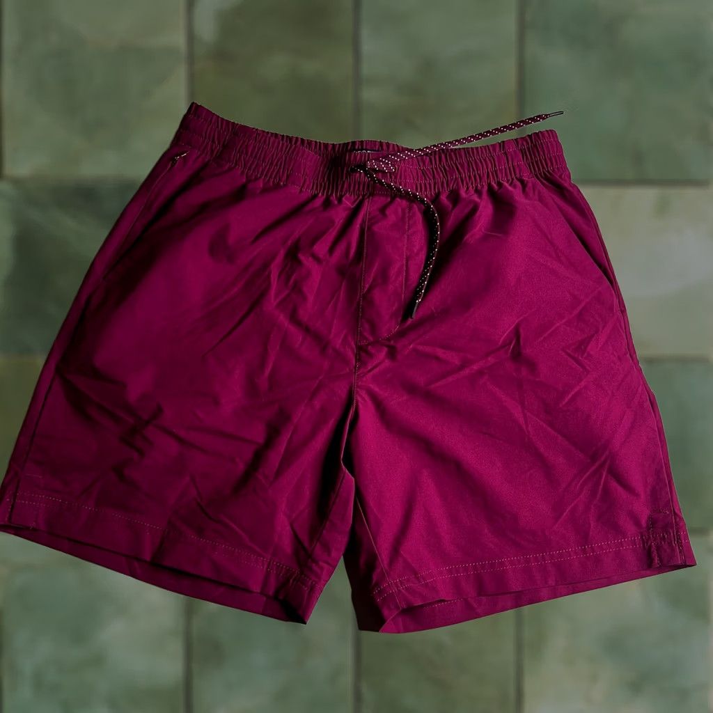 J.Crew J.Crew Flex Shorts Mens Medium Purple Elastic Waist Drawstring Size US 31 - 1 Thumbnail