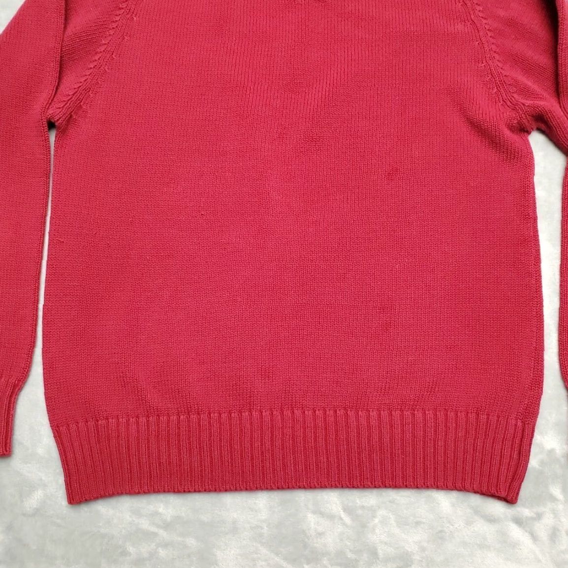 Vintage VINTAGE The Men's Store Sweater Shirt Mens M Red 100% Cotton Ribbed Grandpa 60s 70s Size US M / EU 48-50 / 2 - 2 Thumbnail