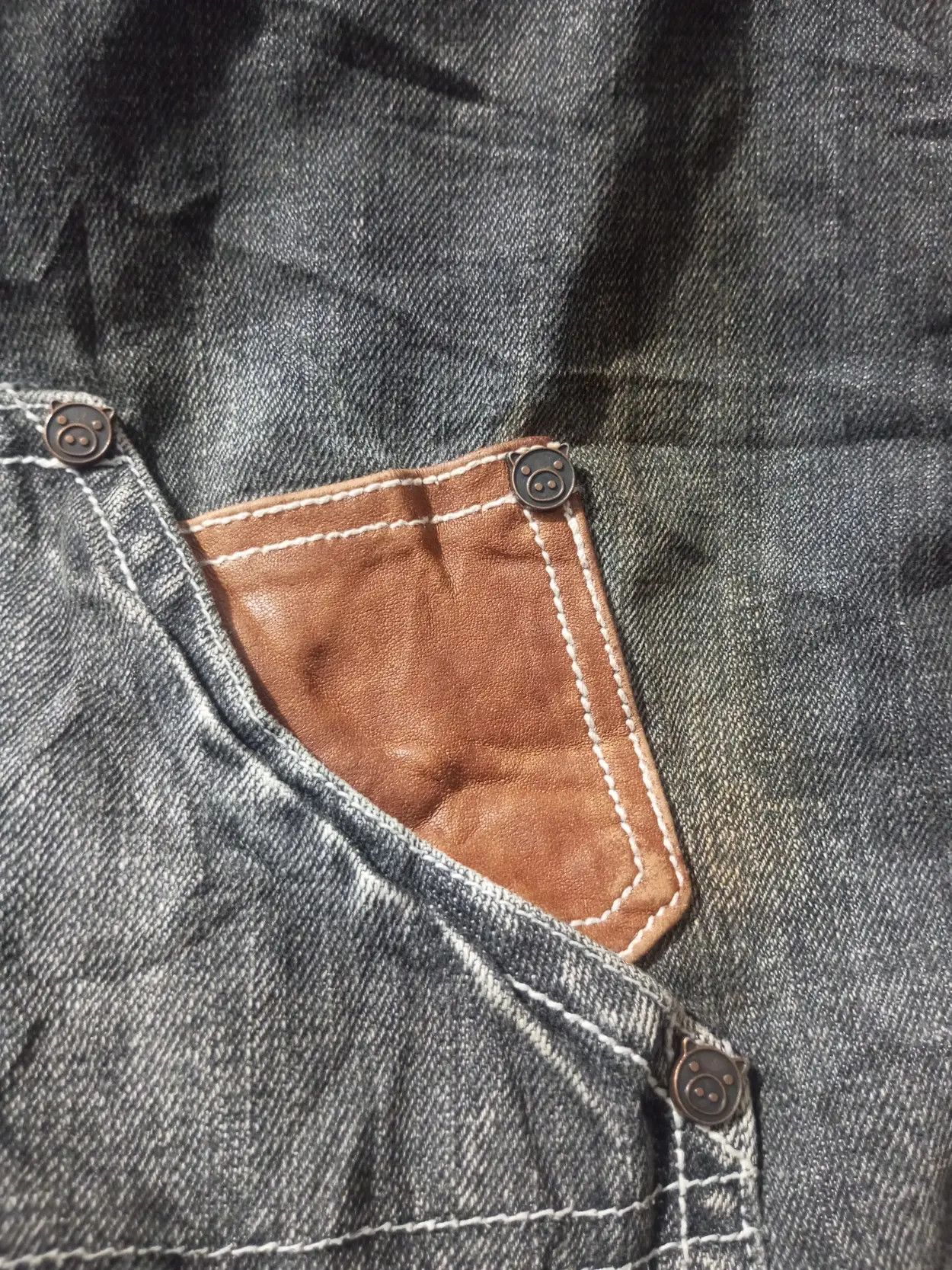 Japanese Brand Drug store's multi pocket denim mix paracute jacket Size US M / EU 48-50 / 2 - 13 Thumbnail