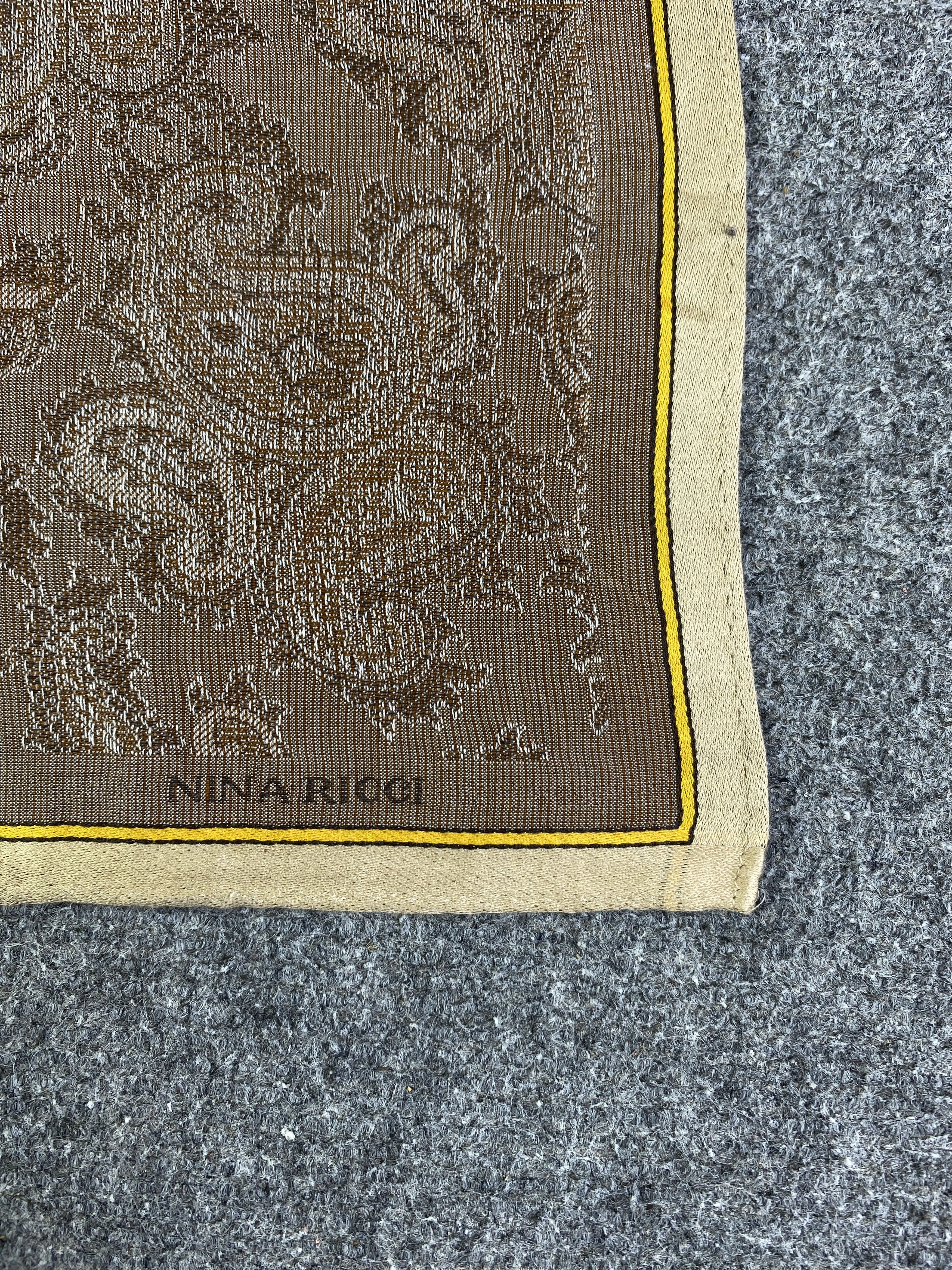 Vintage Nina Ricci Handkerchief / Neckerchief / Bandana KT0020 Size ONE SIZE - 5 Thumbnail